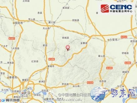 安徽六安市金寨县发生3.1级地震 震源深度5千米